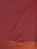 Blue Checks Woven Soft Silk Saree - Diadem