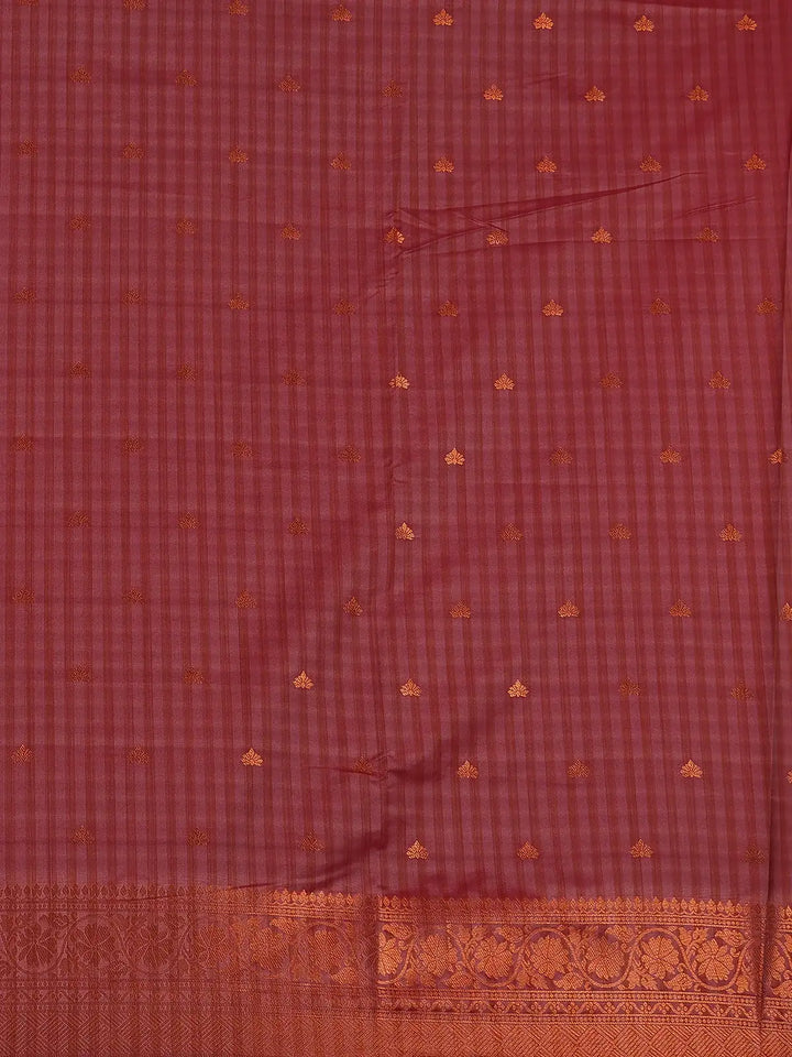 Blue Checks Woven Soft Silk Saree - Diadem