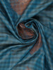 Blue Checks Woven Soft Silk Saree - Diadem