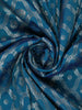 Blue Floral Design Semi Banarasi Saree