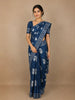 Blue Floral Designed Cotton Saree