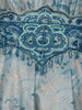 Blue Floral Designed Crepe Gown