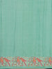 Blue Floral Embroidered Tussar Silk Saree - Diadem