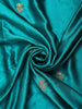 Blue Floral Heavy Sequins and Beads Embroidered Design Satin Designer Saree