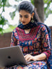 Blue Floral Printed Cotton Salwar Suit - Diadem