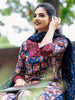 Blue Floral Printed Cotton Salwar Suit - Diadem