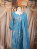 Blue  Floral Printed Cotton Salwar Suit