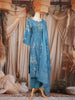 Blue  Floral Printed Cotton Salwar Suit