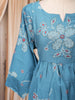 Blue  Floral Printed Cotton Salwar Suit