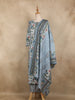 Blue Floral Printed Design Cotton Salwar Suit