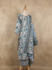 Blue Floral Printed Design Cotton Salwar Suit