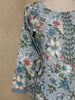 Blue Floral Printed Design Cotton Salwar Suit