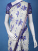 Blue Floral Printed Semi Tussar Silk Saree - Diadem