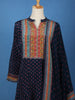 Blue Floral Printed Synthetic Salwar Suit - Diadem