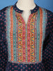 Blue Floral Printed Synthetic Salwar Suit - Diadem