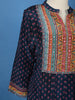 Blue Floral Printed Synthetic Salwar Suit - Diadem