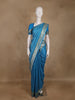 Blue Floral Woven Banarasi Silk Saree