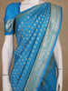 Blue Floral Woven Banarasi Silk Saree