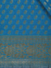 Blue Floral Woven Banarasi Silk Saree