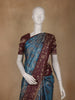 Blue Floral Woven Pure Kanchipuram Silk Saree