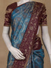 Blue Floral Woven Pure Kanchipuram Silk Saree