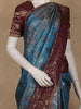 Blue Floral Woven Pure Kanchipuram Silk Saree