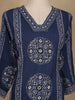 Blue Geometric Printed Cotton Salwar Suit With Dupatta