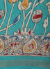Blue Kalamkari Printed Design Mixed Silk Cotton Fancy Saree