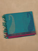 Blue Paisley Designed Cotton Saree