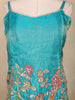 Blue Peacock Embroidered Design Tissue Silk Palazzo Suit with Dupatta