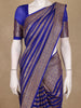 Blue Striped Design Banarasi Silk Saree