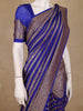 Blue Striped Design Banarasi Silk Saree