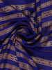 Blue Striped Design Banarasi Silk Saree