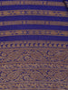 Blue Striped Design Banarasi Silk Saree