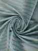 Blue Stripes And Floral Printed Tussar Silk Saree