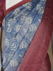 Blue Abstract Designed Chanderi Cotton Saree - Diadem