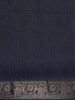 Blue Abstract Designed Chanderi Cotton Saree - Diadem