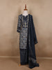 Blue Abstract Designed Cotton Salwar Suit - Diadem