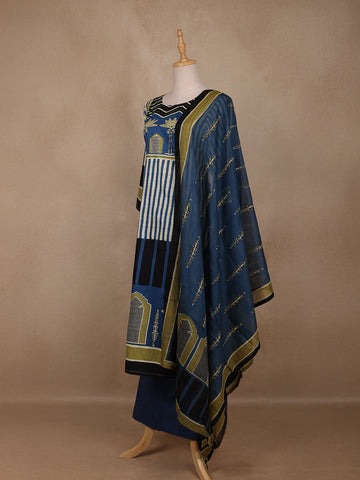Blue Abstract Designed Salwar Suit - Diadem