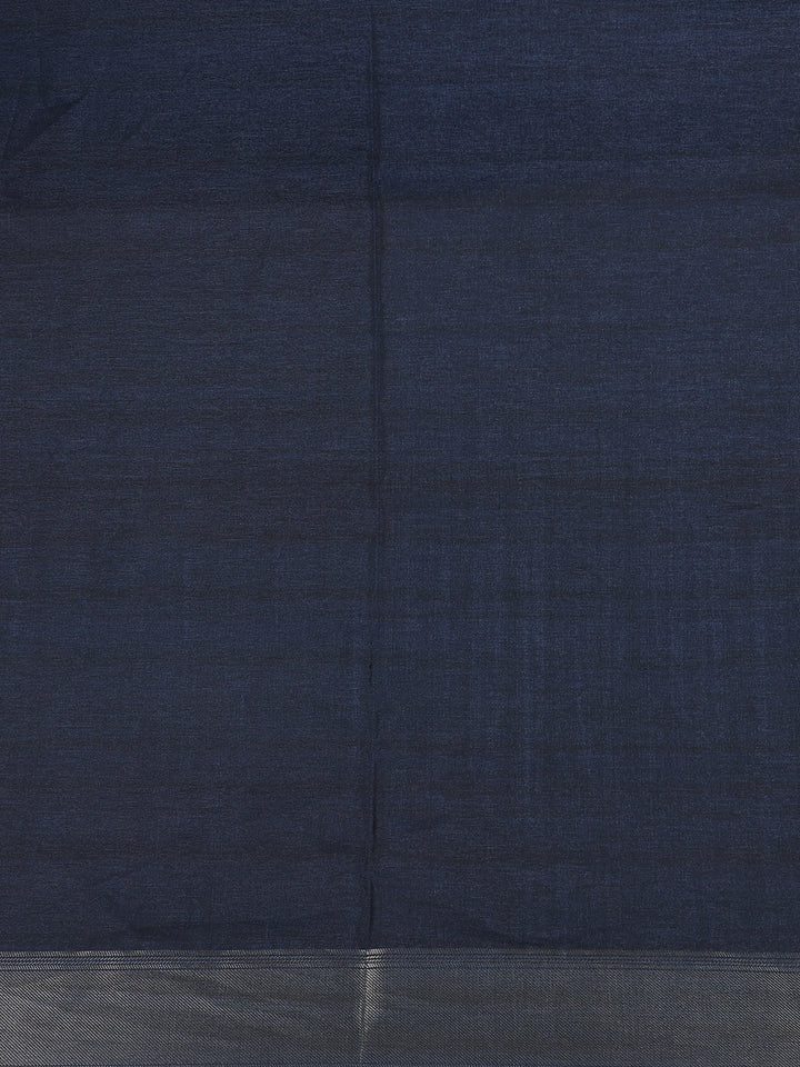 Blue Abstract Designed Semi Tussar Saree - Diadem