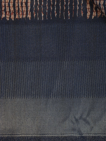 Blue Abstract Designed Semi Tussar Saree - Diadem