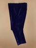 Blue Abstract Embroidery Velvet Men's Suit - Diadem