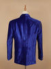 Blue Abstract Embroidery Velvet Men's Suit - Diadem