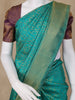 Blue Abstract Woven Pure Kanchipuram Silk Saree - Diadem