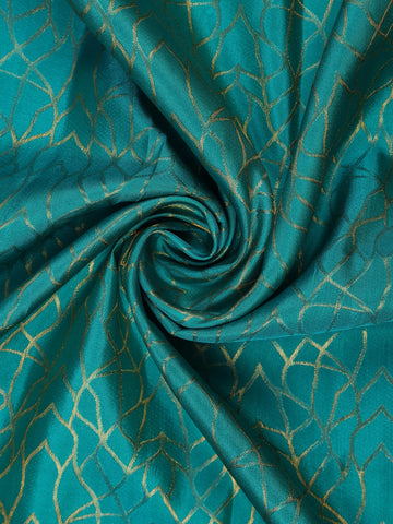 Blue Abstract Woven Pure Kanchipuram Silk Saree - Diadem