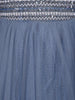 Blue Beaded Design Net Party Wear Gown - Diadem