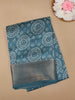 Blue Chakaram Designed Fancy Cotton Saree - Diadem