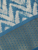 Blue Chevron Designed Fancy Cotton Saree - Diadem