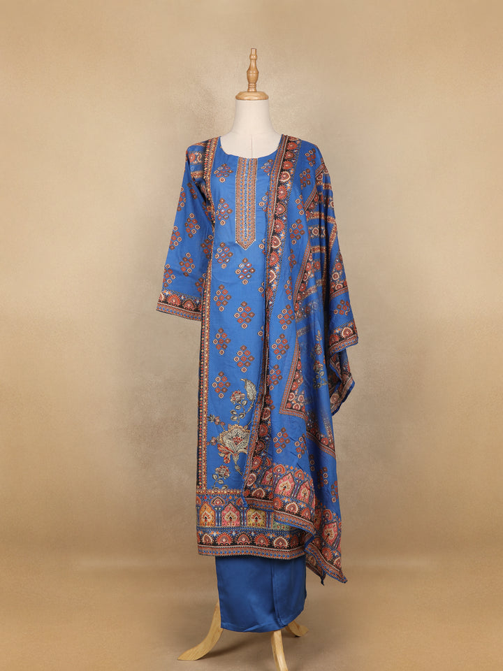Blue Diamond Designed Cotton Salwar Suit - Diadem