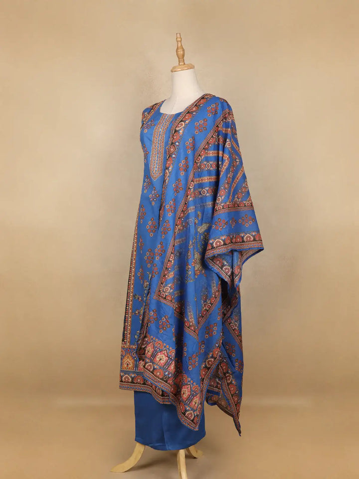 Blue Diamond Designed Cotton Salwar Suit - Diadem